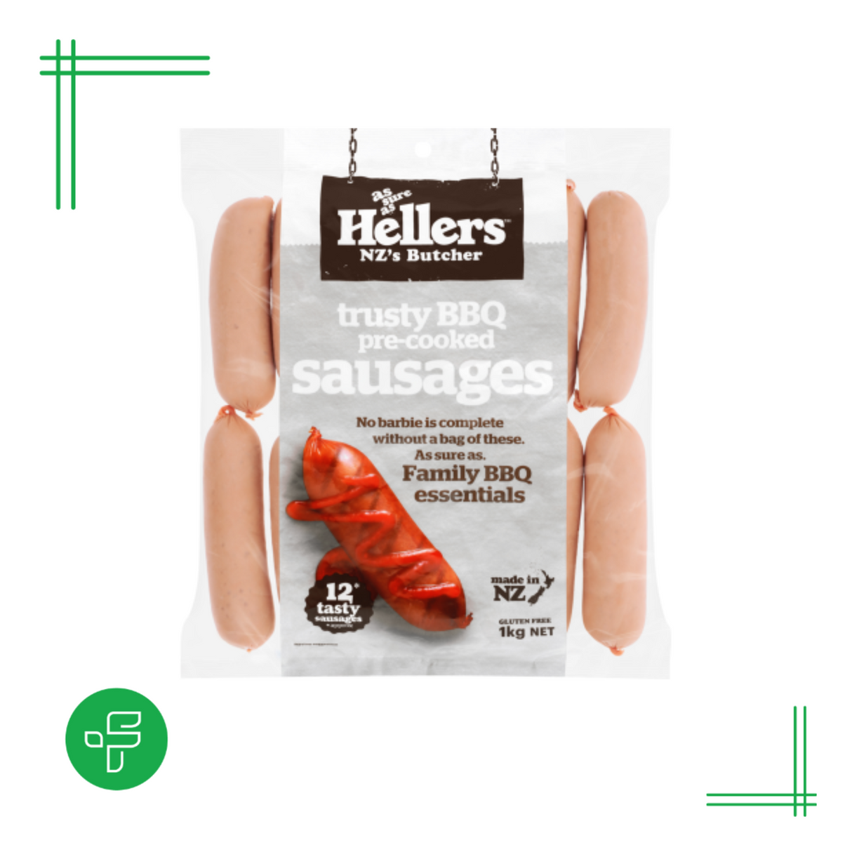 Hellers Pre Cooked BBQ Sausages 1kg